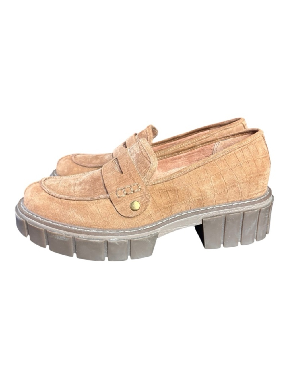 Vionic Elodie Lug Sole Tan Suede Loafers – Sz 8 (38.5 EU) - Picture 4 of 11